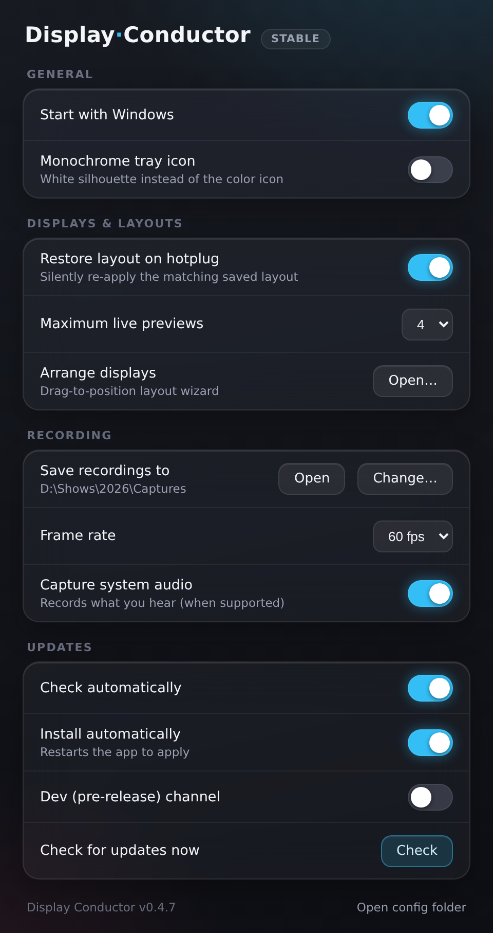 Settings, done in glass